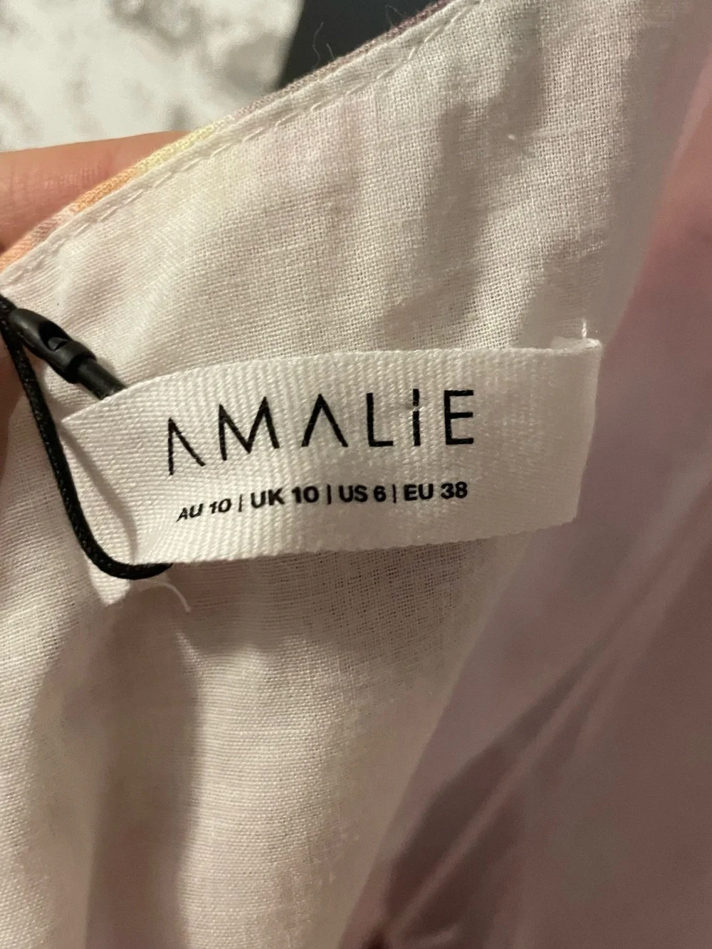 Amalie by Showpo Solane Linen Blend Corset Peplum Top Montreuil Print NWT Size 6